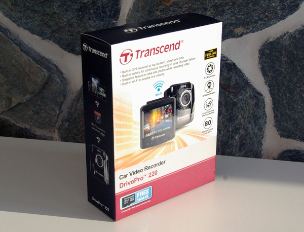 Transcend DrivePro 220 –  Full HD   GPS-  WiFi, 