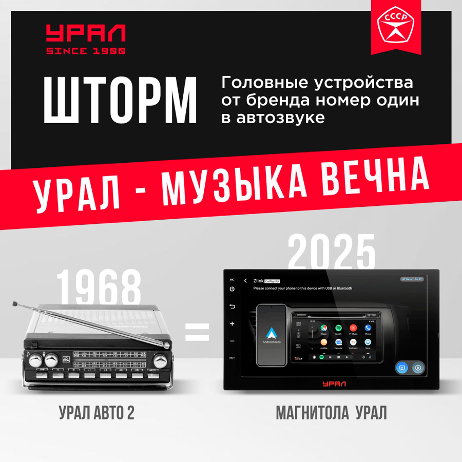  Компания УРАЛ представила ШТОРМ — новое головное устройство с искусственным интеллектом, студийным звуком и навигацией без интернета